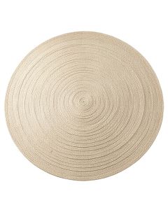 Slate Bend Round Area Rug - Beige