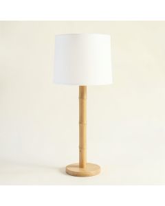 Glen Branch Floor Lamp With A Plain Fabric Shade - White (synthetic illustration; no displayed measurements)