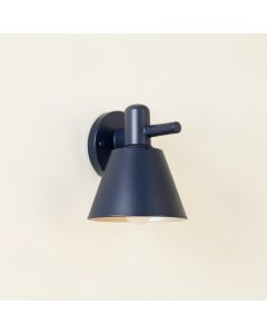 Cove Brook Wall Sconce Mounted On A Plain Wall - Navy (synthetic illustration; no displayed measurements)