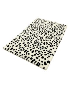 Contempo Animal Print Tufted Wool White/Black Area Rug
