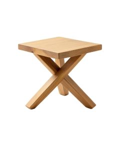 Animals Solid Wood Top Cross Legs End Table (synthetic illustration; no displayed measurements)