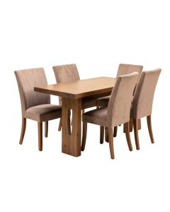 Tunis 5 Piece Solid Wood Dining Set