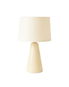 Flint Crossing Table Lamp With A Plain Fabric Shade - Cream