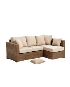 Grandfield Stance Outdoor 5 Piece Rattan Sofa Seating Group Set With Cushions
