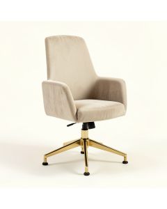 Velvet Swivel Desk Chair with Arms (synthetic illustration; no displayed measurements)