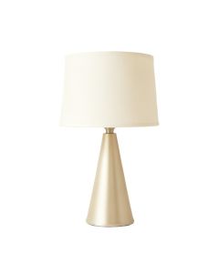 Cliff Bridge Table Lamp With A Plain Fabric Shade - Ivory