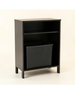Field Branch Freestanding Pull-Out Hamper Cabinet - Black (synthetic illustration; no displayed measurements)