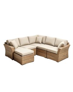 Consuelo 8 Piece Rattan Sectional Seating Group With Cushions