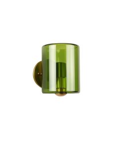 Cliff Bluff Wall Sconce Mounted On A Plain Wall - Green