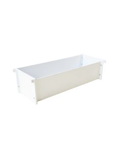 Shore Bend Empty Railing Planter With Integral Brackets - White