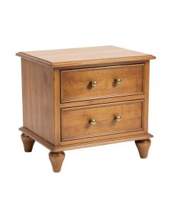 Orianne 2 - Drawer Solid Wood Nightstand In Antique Gold (synthetic illustration; no displayed measurements)