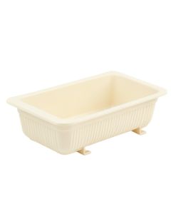 Hill Crest Empty Railing Planter With Integral Brackets - Ivory