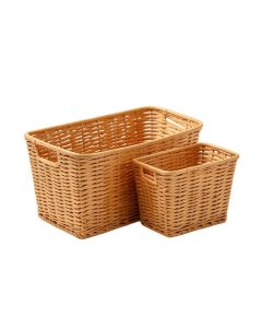Woven 2 Piece Plastic Basket Set