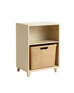 River Canyon Freestanding Pull-Out Hamper Cabinet - Beige