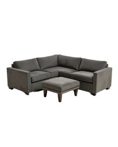 Brás 157 '' Wide Microfiber/Microsuede Reversible Down Cushion Corner Sectional With Ottoman