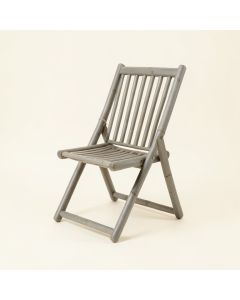 Holly Bridge Folding Outdoor Chair - Gray (synthetic illustration; no displayed measurements)