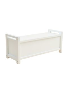 Hill Branch Narrow Outdoor Storage Bench - White (synthetic illustration; no displayed measurements)