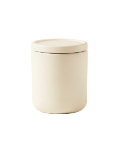 Holly Bluff Storage Canister With Lid - Ivory
