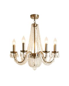 Cheryl 3 - Light Unique Empire Chandelier Beaded Accents