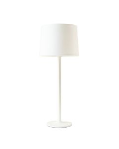 Cove Brook Floor Lamp With A Plain Fabric Shade - White (synthetic illustration; no displayed measurements)