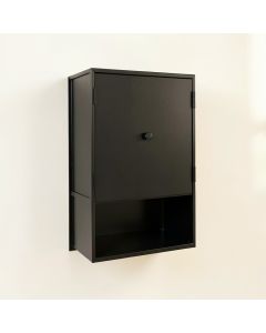 Vale Arc Wall-Mounted Laundry Cabinet - Black (synthetic illustration; no displayed measurements)