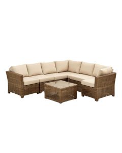 Dazire 8 Piece Rattan Sectional Seating Group With Cushions