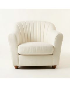 Cove Bluff Upholstered Armchair - Cream (synthetic illustration; no displayed measurements)