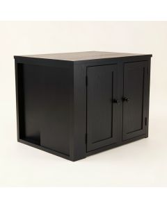 Ridge Brook Empty Furniture-Style Litter Enclosure - Black (synthetic illustration; no displayed measurements)