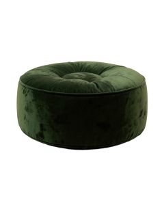 Cutshall 16 '' Velvet Tufted Round Pouf Ottoman (synthetic illustration; no displayed measurements)