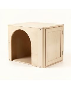 Sage Edge Empty Furniture-Style Litter Enclosure - Beige (synthetic illustration; no displayed measurements)