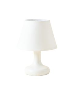 Cove Dale Table Lamp With A Plain Fabric Shade - White