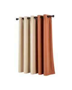 Oslo Home Theater Grade Solid Blackout Thermal Grommet Single Curtain Panel