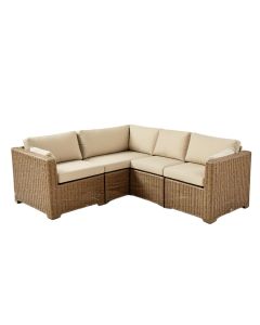 6-Piece Patio Furniture Set Corner Sofa Set Pe Rattan Wicker Outdoor Garden Sectional Sofa Chair
