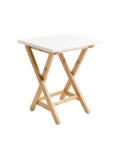 Ash Crest Compact Balcony Table - White (synthetic illustration; no displayed measurements)