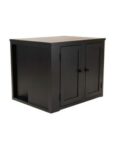 Ridge Brook Empty Furniture-Style Litter Enclosure - Black (synthetic illustration; no displayed measurements)