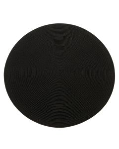 Ridge Arc Round Area Rug - Black