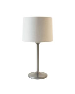 Meadow Dale Table Lamp With A Plain Fabric Shade - Gray