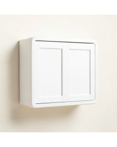 Field Dale Wall-Mounted Entry Cabinet - White (synthetic illustration; no displayed measurements)