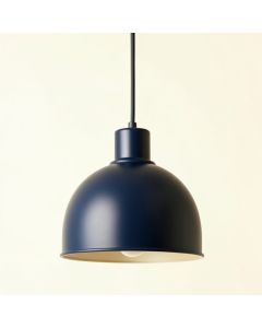 Cove Bluff Pendant Light Suspended From One Plain Cable - Navy (synthetic illustration; no displayed measurements)