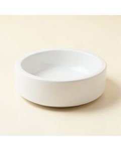 White Ceramic Circular Vessel Bathroom Sink (synthetic illustration; no displayed measurements)