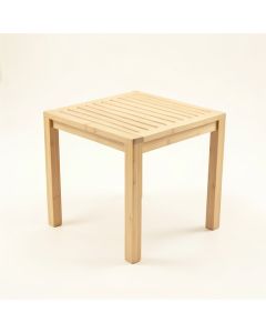 Linden Arc Compact Balcony Table - Beige (synthetic illustration; no displayed measurements)