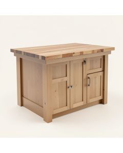 Deroche 3 Piece Kitchen Island Set With Butcher Block Top (synthetic illustration; no displayed measurements)