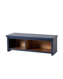 Oak Crossing Shoe Storage Bench - Navy (synthetic illustration; no displayed measurements)