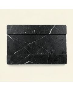 Glacial Black 6 '' X 24 '' Marble Stacked Stone Tile (synthetic illustration; no displayed measurements)