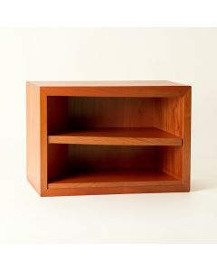 Aspen Bridge Low Bookcase - Terracotta (synthetic illustration; no displayed measurements)