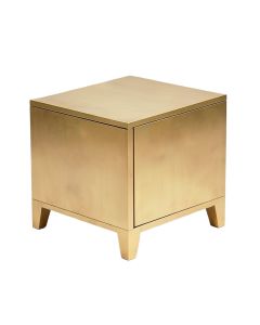 Alwigh 1 - Drawer Solid Wood Nightstand In Gold (synthetic illustration; no displayed measurements)