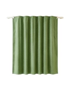 Wren Bridge Shower Curtain Hanging Flat From A Plain Rod - Green (synthetic illustration; no displayed measurements)