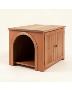Stone Crest Empty Furniture-Style Litter Enclosure - Terracotta (synthetic illustration; no displayed measurements)