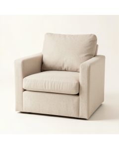 Vale Bluff Upholstered Armchair - Beige (synthetic illustration; no displayed measurements)