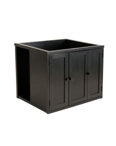 Brook Branch Empty Furniture-Style Litter Enclosure - Black (synthetic illustration; no displayed measurements)